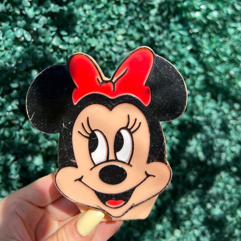 Vintage mini mouse plastic trinket box, made in Hong Kong